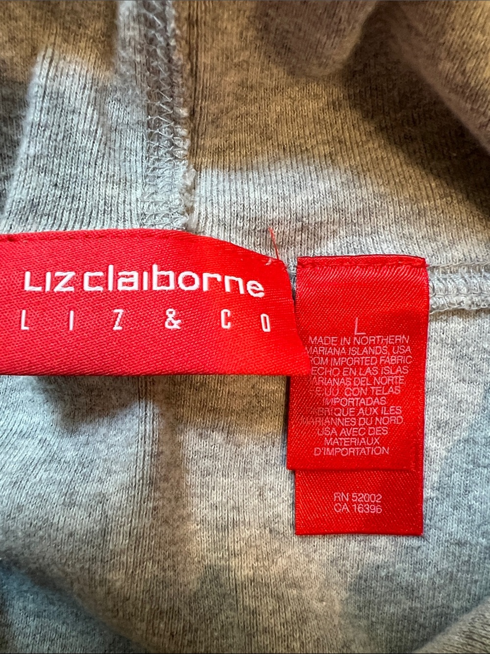 Liz Claiborne Grey Maxi Hooded sleeveless Cover Up. Size L. NWOT - Picture 3 of 5